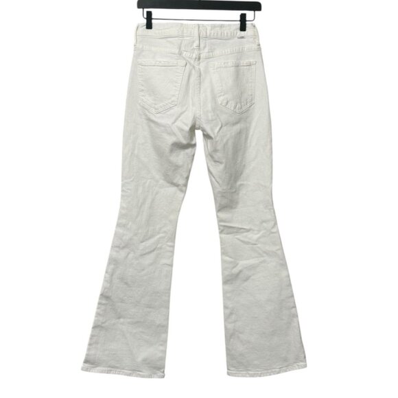 Mother The Weekender Jeans in Totally Innocent White Denim Flare Cotton Size 27 - Picture 3 of 10